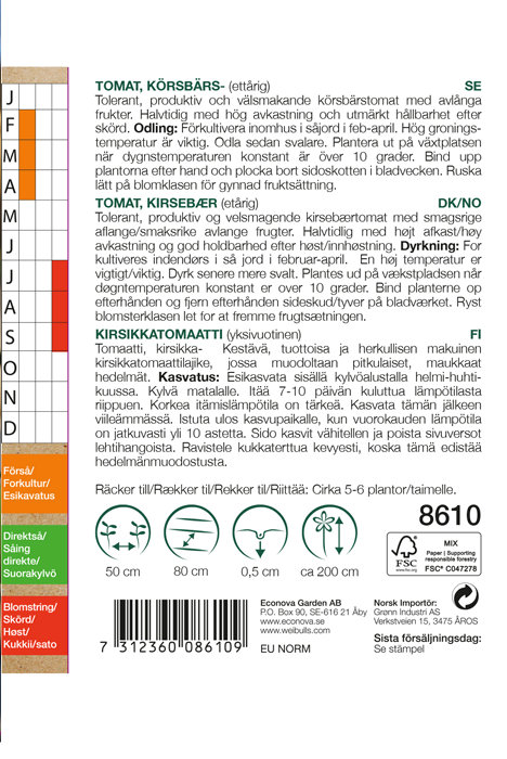 Cherrytomat 'Monterrey F1' økologisk